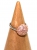 Victoria Δαχτυλίδι Ασημί με Ροζ-Χρυσό Πετράδι Marquise από Χάλυβα
