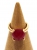 Victoria Δαχτυλίδι Ροζ-Χρυσό με Κόκκινο Νεφρίτη από Ανοξείδωτο Ατσάλι